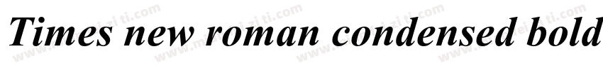Times new roman condensed bold字体转换